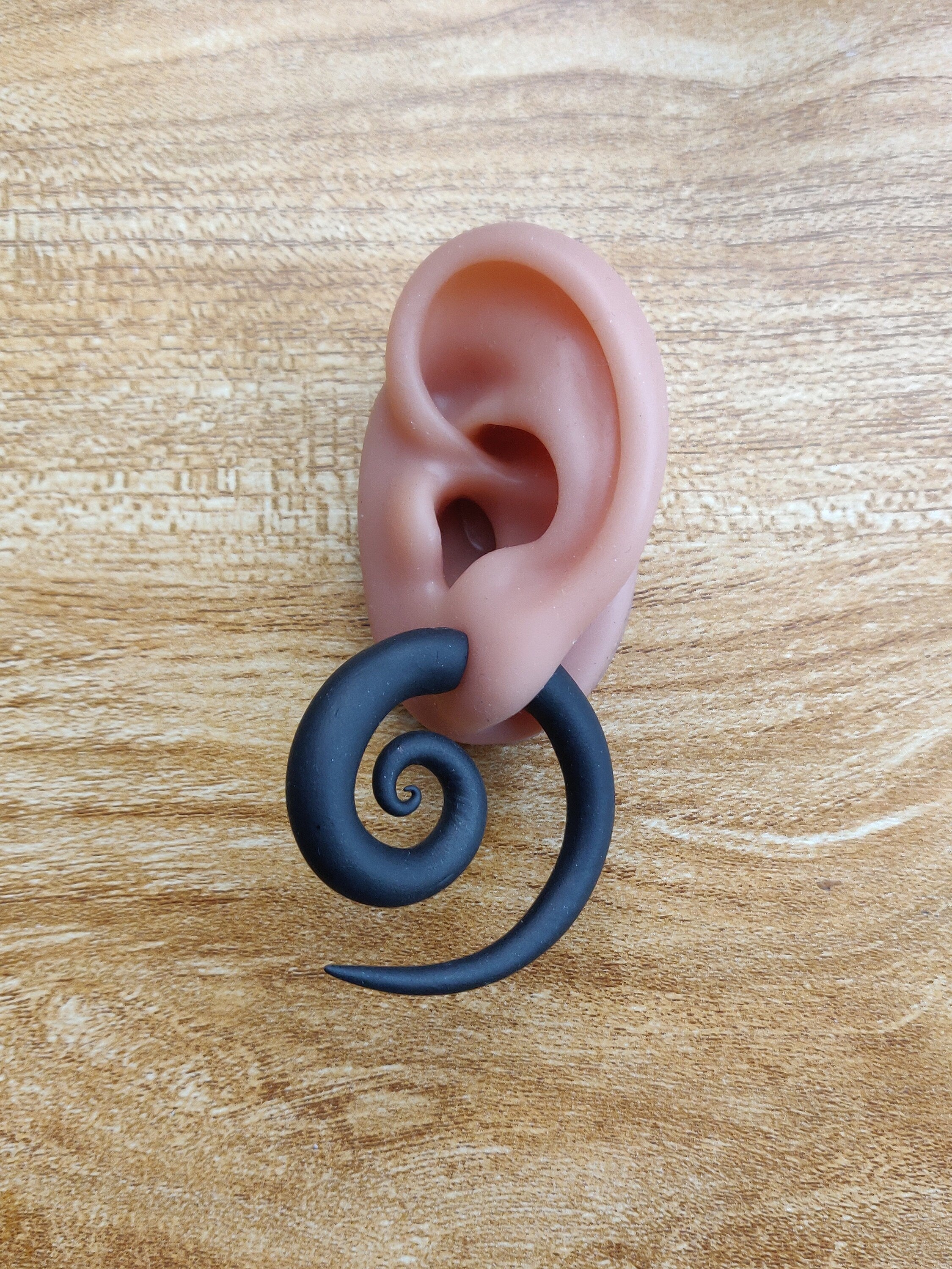 Wooden & Mother Of Pearl Tail Swirl Hangers / Fake Gauges Earrings –  UrbanLobes.com